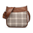 M1977PLD Plaid Crossbody - MiMi Wholesale
