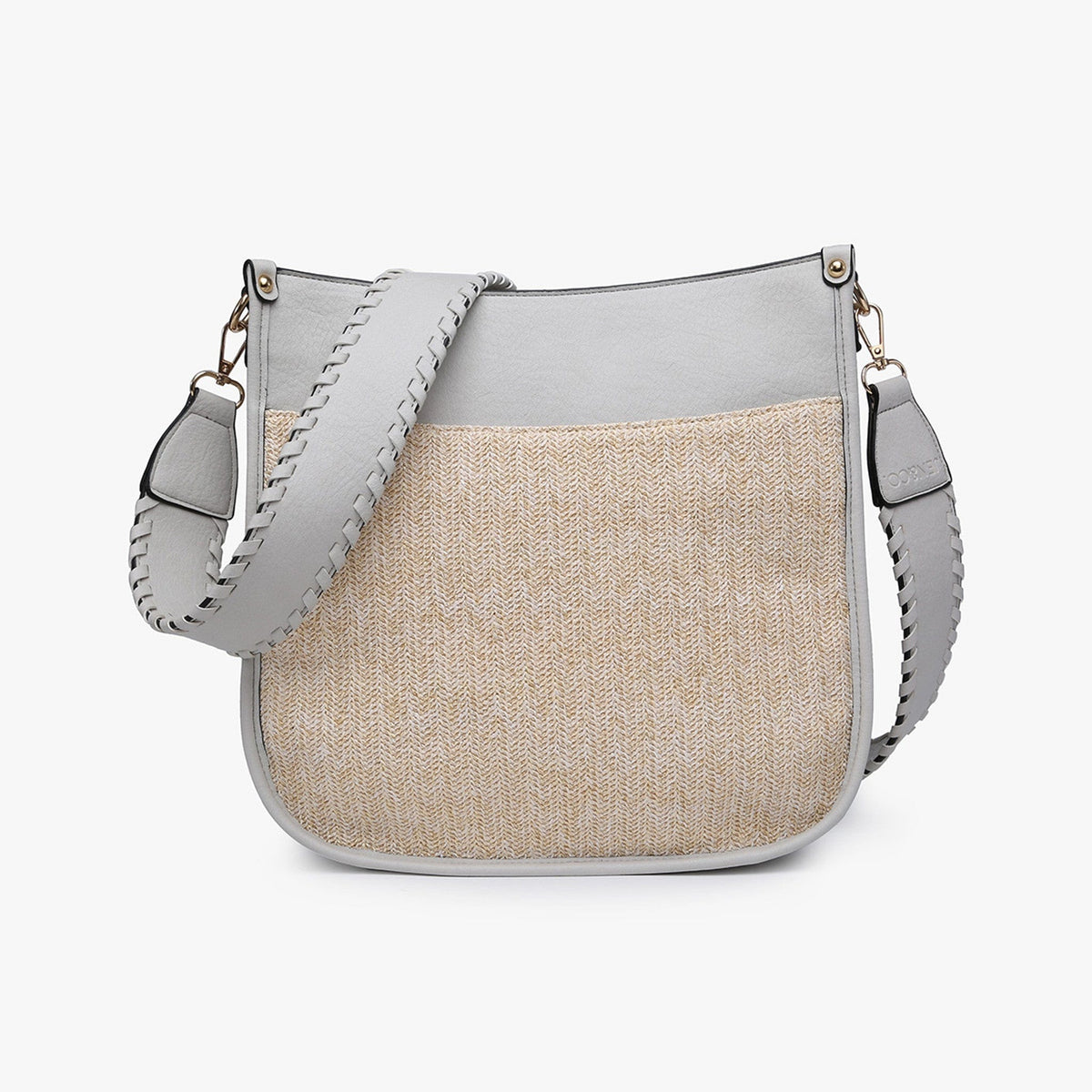 M1977STW Chloe Straw Crossbody w/ Guitar Strap - MiMi Wholesale