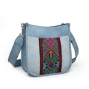 M1977TRB Inspired Tribal Print Flannel Front Crossbody - MiMi Wholesale