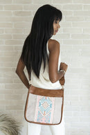 M1977TRB Inspired Tribal Print Flannel Front Crossbody - MiMi Wholesale