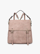 M2000 Indigo Convertible Backpack w/ Stud Details - MiMi Wholesale