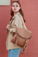 M2000 Indigo Convertible Backpack w/ Stud Details - MiMi Wholesale