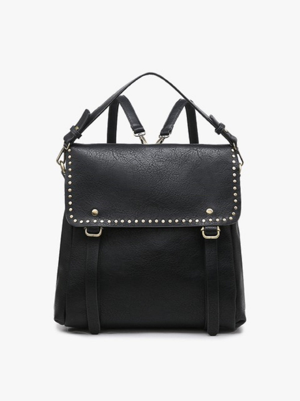 M2000 Indigo Convertible Backpack w/ Stud Details - MiMi Wholesale