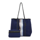 M2011STRP Stripe Multifunctional Neoprene Tote - MiMi Wholesale