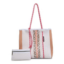 M2011STRP Stripe Multifunctional Neoprene Tote - MiMi Wholesale
