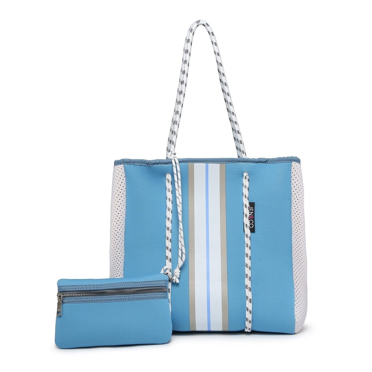 M2011STRP Stripe Multifunctional Neoprene Tote - MiMi Wholesale
