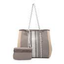 M2011STRP Stripe Multifunctional Neoprene Tote - MiMi Wholesale