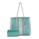 M2011STRP Stripe Multifunctional Neoprene Tote - MiMi Wholesale