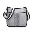 M2024STRP Stripe Neoprene Crossbody w/ Guitar Strap - MiMi Wholesale