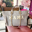 M2044CN Kristina Canvas Satchel w/ Chain Strap - MiMi Wholesale