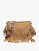 M2045 Sadie Suede Fringe Crossbody w/ Guitar Strap - MiMi Wholesale