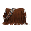 M2045 Sadie Suede Fringe Crossbody w/ Guitar Strap - MiMi Wholesale