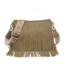 M2045 Sadie Suede Fringe Crossbody w/ Guitar Strap - MiMi Wholesale