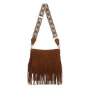 M2045 Sadie Suede Fringe Crossbody w/ Guitar Strap - MiMi Wholesale