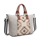 M2055 Aztec/Houndstooth Satchel w/ Guitar Strap - MiMi Wholesale
