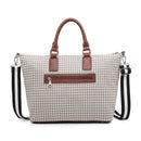 M2055 Aztec/Houndstooth Satchel w/ Guitar Strap - MiMi Wholesale