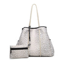 M2146 Large Neoprene Shoulder Tote w/ Pouch - MiMi Wholesale