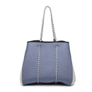 M2146STRP Neoprene Shoulder Tote w/ Pouch - MiMi Wholesale