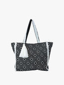 M2152 Jules Diamond Print Cotton Tote - MiMi Wholesale