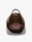 M2175 Dina Contrast Tote w/ Tassel - MiMi Wholesale