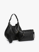 M2180 Large Tassel Hobo w/ Braided Handle - MiMi Wholesale