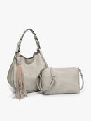 M2180 Large Tassel Hobo w/ Braided Handle - MiMi Wholesale