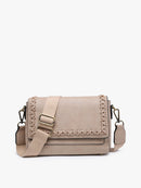 M2227 Francesca Whipstitch Flapover Crossbody - MiMi Wholesale
