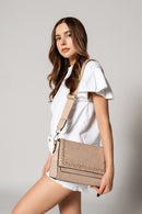 M2227 Francesca Whipstitch Flapover Crossbody - MiMi Wholesale