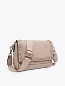 M2227 Francesca Whipstitch Flapover Crossbody - MiMi Wholesale
