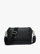 M2227 Francesca Whipstitch Flapover Crossbody - MiMi Wholesale
