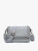 M2227 Francesca Whipstitch Flapover Crossbody - MiMi Wholesale
