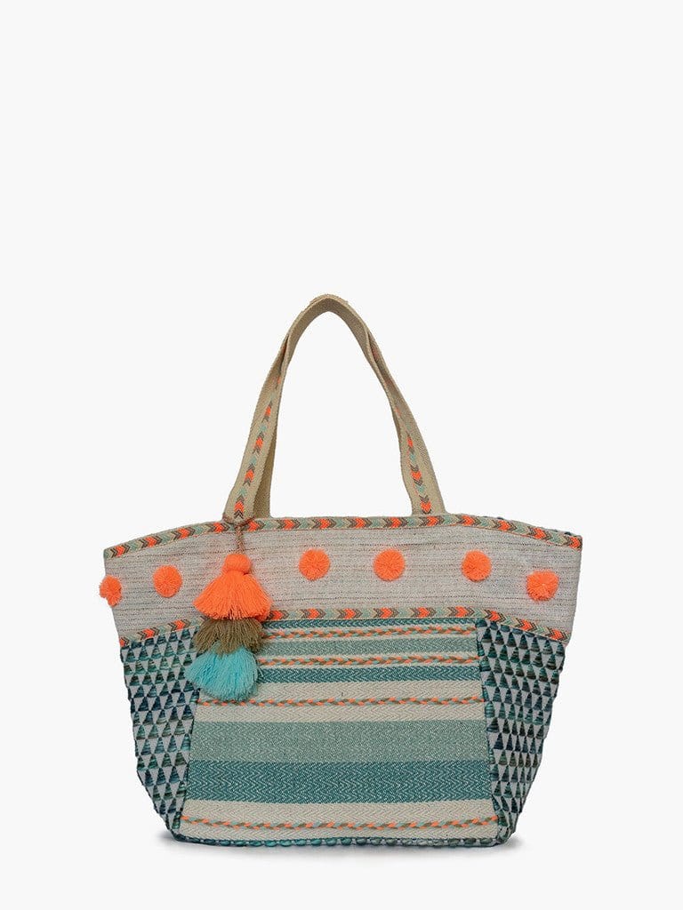M2290 Summer Macaron Tote with Tassels - MiMi Wholesale