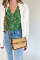 M2313ST Elizabeth Straw Crossbody w/ Lock - MiMi Wholesale