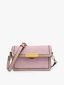 M2313ST Elizabeth Straw Crossbody w/ Lock - MiMi Wholesale