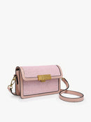 M2313ST Elizabeth Straw Crossbody w/ Lock - MiMi Wholesale