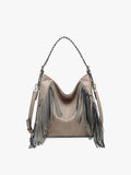 M2350 Sav Distressed Hobo w/ Fringe Detail - MiMi Wholesale