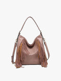 M2350 Sav Distressed Hobo w/ Fringe Detail - MiMi Wholesale