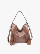 M2350 Sav Distressed Hobo w/ Fringe Detail - MiMi Wholesale