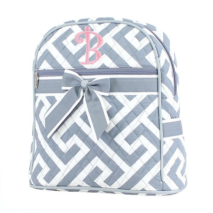 MA401 Quilted Maze Print Zippered Backpack - MiMi Wholesale