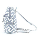 MA401 Quilted Maze Print Zippered Backpack - MiMi Wholesale