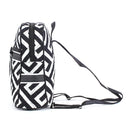 MA401 Quilted Maze Print Zippered Backpack - MiMi Wholesale