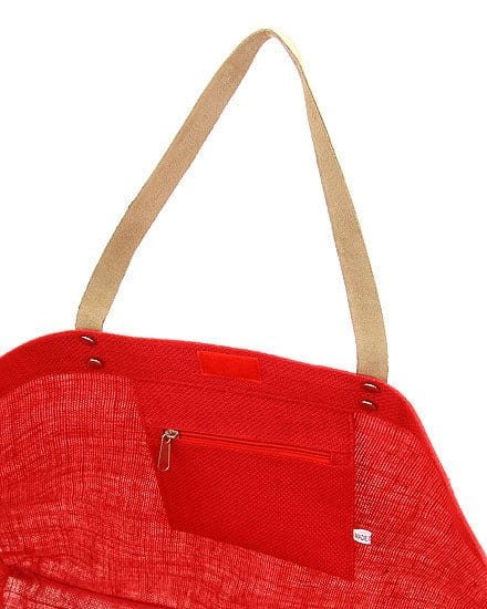MA514 Jute Burlap Large Tote Bag - MiMi Wholesale