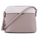 MA5314A Monogrammmable Front Pocket Dome Crossbody w/ Tassel - MiMi Wholesale