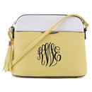 MA5314A Monogrammmable Front Pocket Dome Crossbody w/ Tassel - MiMi Wholesale
