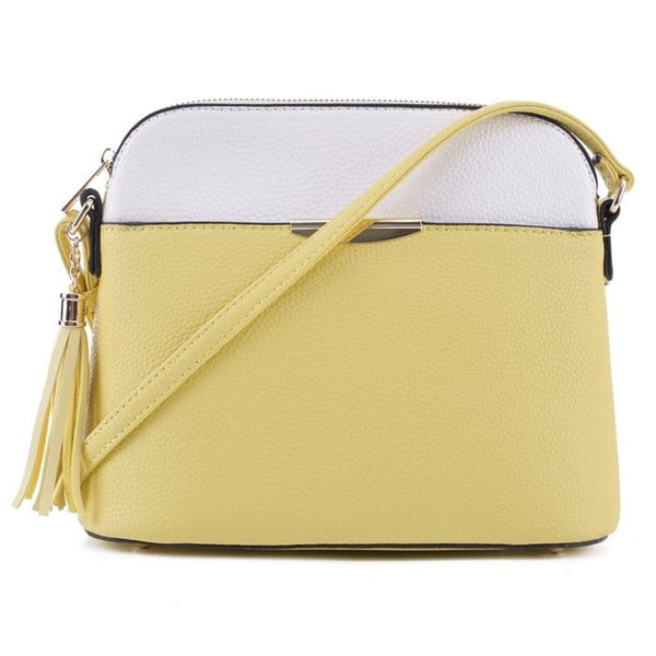 MA5314A Monogrammmable Front Pocket Dome Crossbody w/ Tassel - MiMi Wholesale