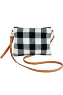 MB0065 BUFFALO PLAID CROSSBODY & WRISTLET BAG - MiMi Wholesale