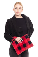 MB0113 Buffalo Plaid Crossbody Wristlet Bag - MiMi Wholesale