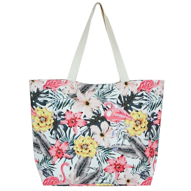 MB0120 Tropical Hibiscus Beach Bag - MiMi Wholesale