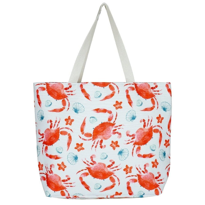 MB0123 Crab Watercolor Beach Bag - MiMi Wholesale