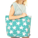 MB0124 Gold Foil Turtle Beach Bag - MiMi Wholesale